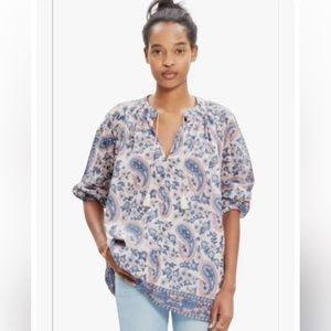 Madewell Camelia Tunic Top Small Nwt